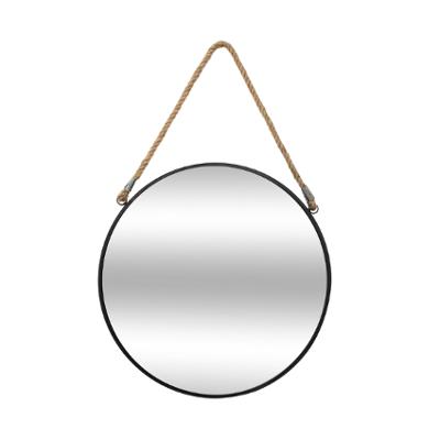 Miroir en métal noir rond Ø38cm (6098176278723)