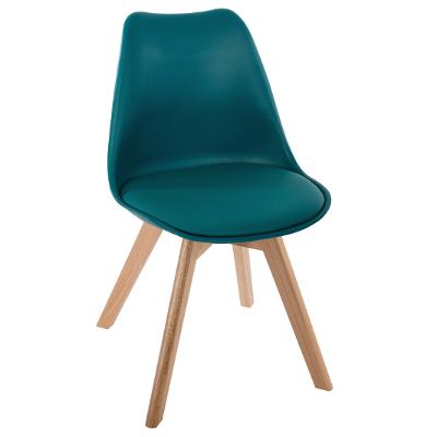 Chaise bleue canard pieds bois BAYA (6093848903875)