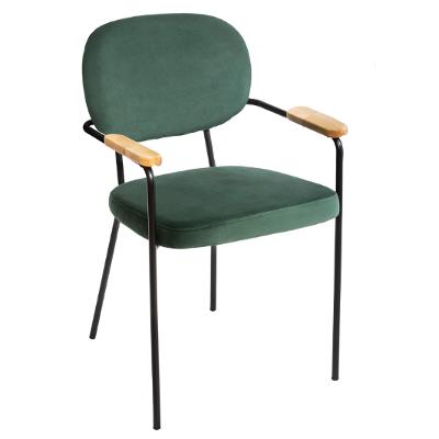 Chaise avec accoudoirs velours vert TALIA (6091770265795)