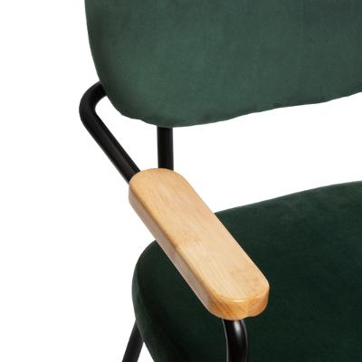 Chaise avec accoudoirs velours vert TALIA (6091770265795)